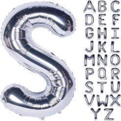 Westcoast Balloon 40 Lucky Foil Letter S Silver