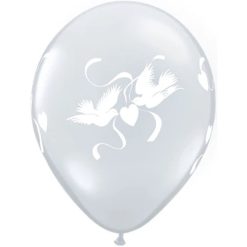 Westcoast Balloon 42653 Love Doves Diamond Clear 11 Round