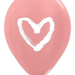 Westcoast Balloon 50032 Painted Heart 11 Round