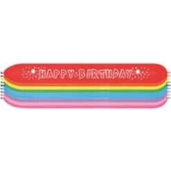 Westcoast Balloon 57983 Birthday Assortment 660S Link-O-Loon (50Ct)
