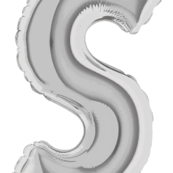 Westcoast Balloon 14919S Air Fill Letter S Silver 7 In