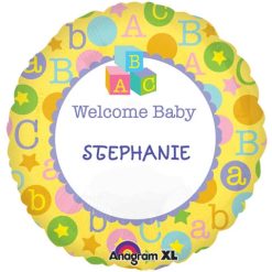 Westcoast Balloon 24555 Personalize It! Welcome Baby ABC