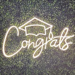 Westcoast Balloon Congrats With Grad Cap Neon Sign Rental
