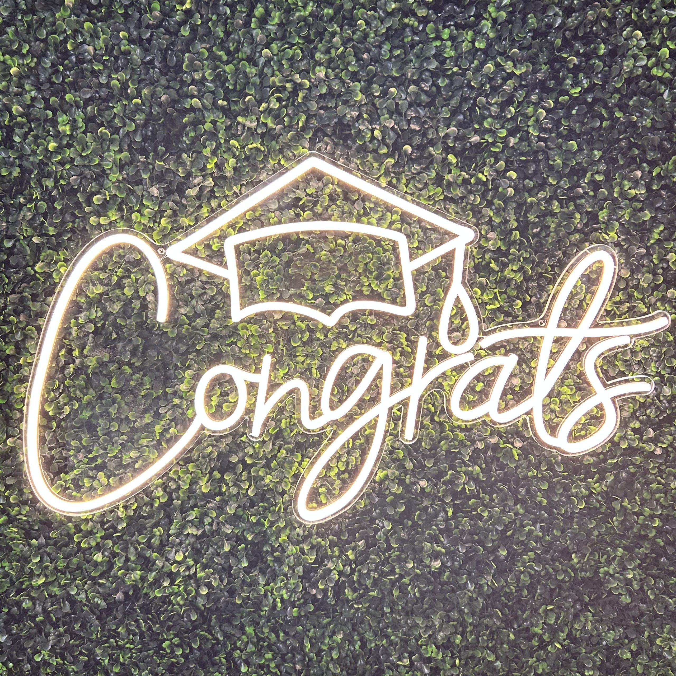 Westcoast Balloon Congrats With Grad Cap Neon Sign Rental