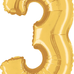 Westcoast Balloon 34843GP Air Fill Number 3 Gold 14In
