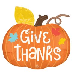 Westcoast Balloon 46117 Satin Give Thanks Pumpkin