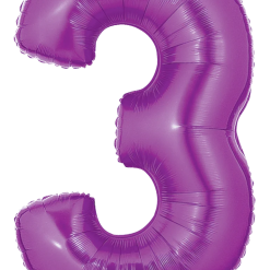 Westcoast Balloon 15843PP Megaloons Number 3 Purple