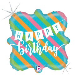 Westcoast Balloon 36696 Birthday Banner & Stripes