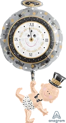 Westcoast Balloon 12945 Baby Holding Clock