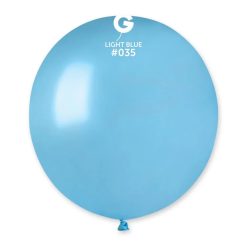 Westcoast Balloon 153552 Gemar Metallic Light Blue 19 Round (25Ct)