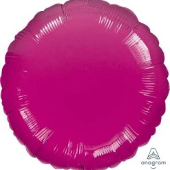 Westcoast Balloon 21566 Metallic Fuchsia Round