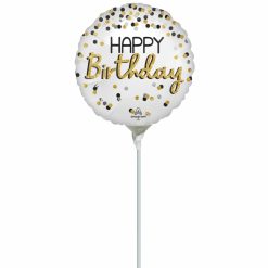 Westcoast Balloon 46210 Black Silver Gold Birthday