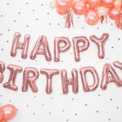 Alternative view of Westcoast Balloon FB6M Happy Birthday - Rose Gold