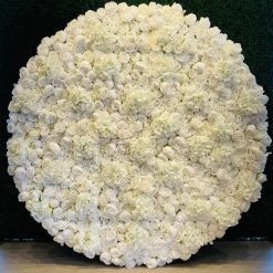 Westcoast Balloon 6Ft Round White Flower Backdrop Rental