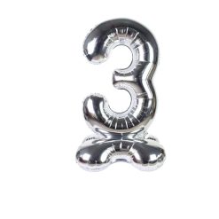 Westcoast Balloon Standing Air Fill Number 3 Silver