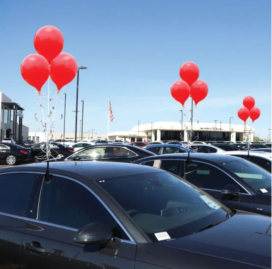 Westcoast Balloon PermaShine 3-Balloon Bouquet Adjustable Car Window Kit