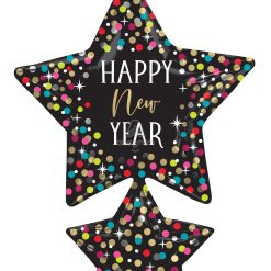 Westcoast Balloon 45187 HNY Colorful Confetti Stars