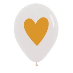 Westcoast Balloon 50025 Heart Of Gold Crystal Clear 11 Round