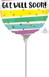 Westcoast Balloon 41685 Get Well Bold Stripes