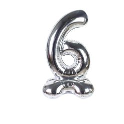 Westcoast Balloon Standing Air Fill Number 6 Silver