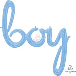 Westcoast Balloon 39168 Script Phrase Boy Pastel Blue