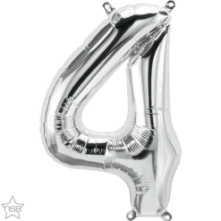 Westcoast Balloon 59089 Air Fill Number 4 Silver 16In