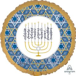 Westcoast Balloon 40425 Satin Infused Hanukkah Festival Of Lights