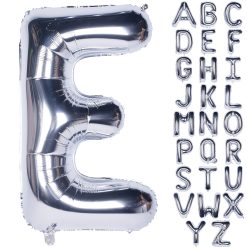 Westcoast Balloon 40 Lucky Foil Letter E Silver