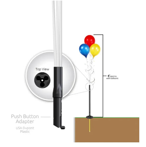 Westcoast Balloon PermaShine 3-Balloon Bouquet Short Pole Kit - Image 4