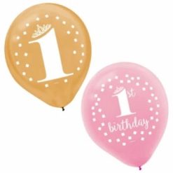 Westcoast Balloon 111861 1St Birthday Girl Assortment 11 Round