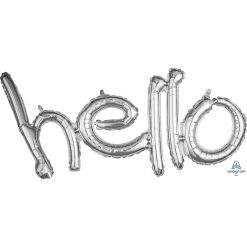 Westcoast Balloon 36699 Freestyle Phrase Hello Silver