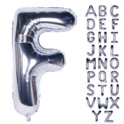 Westcoast Balloon 40 Lucky Foil Letter F Silver