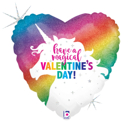 Westcoast Balloon 36763 Glitter Unicorn Valentine