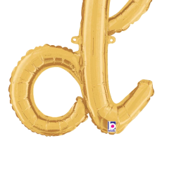 Westcoast Balloon 34704GP Script Letter D Gold