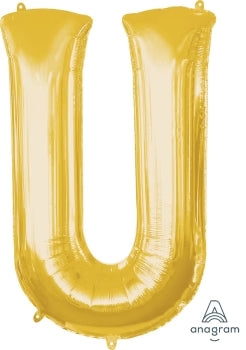 Westcoast Balloon 32988 Letter U Gold
