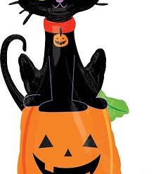 Westcoast Balloon 31371 Black Cat On Pumpkin
