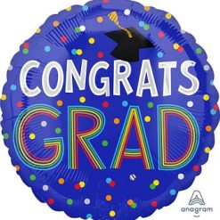 Westcoast Balloon 40939 Congrats Grad Colorful Dots
