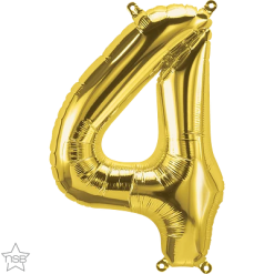 Westcoast Balloon 59049 Air Fill Number 4 Gold 16In