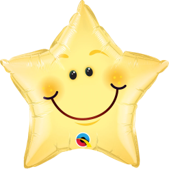 Westcoast Balloon 55394 Smiley Face Star