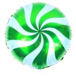 Westcoast Balloon 18 Green Candy Swirl