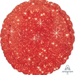 Westcoast Balloon 32652 Faux Sparkle Red Round