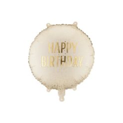Westcoast Balloon FB353-079 Happy Birthday - Cream
