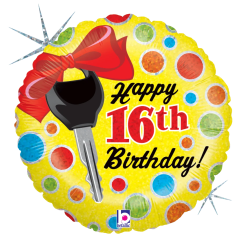 Westcoast Balloon 86918 16Th Birthday Dots