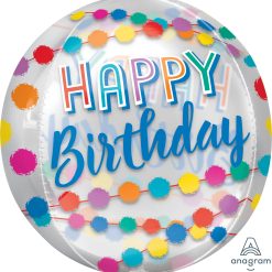Westcoast Balloon 41265 Happy Birthday Rainbow Puffs
