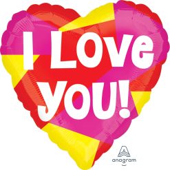 Westcoast Balloon 31845 Love You Pink Yellow & Red