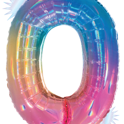 Westcoast Balloon 15840RWP Megaloons Number 0 Opal Rainbow