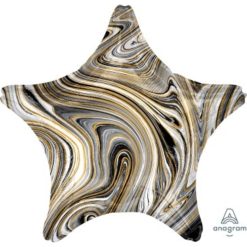 Westcoast Balloon 42098 Marblez Black Star