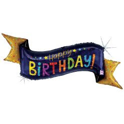 Westcoast Balloon 25213 Navy Birthday Banner
