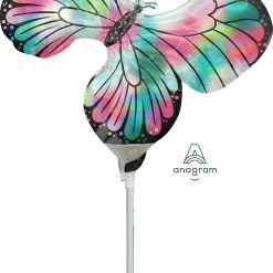 Westcoast Balloon 39449 Iridescent Teal & Pink Butterfly