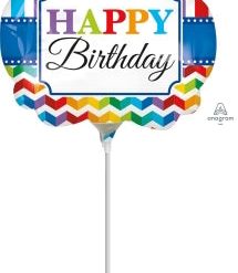 Westcoast Balloon 30849 Bright Stripe & Chevron